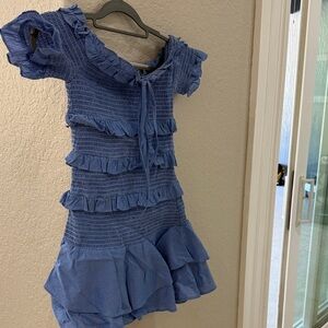 Red Carter Light Blue Smocked Dress